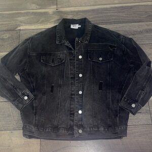 distressed denim jacket